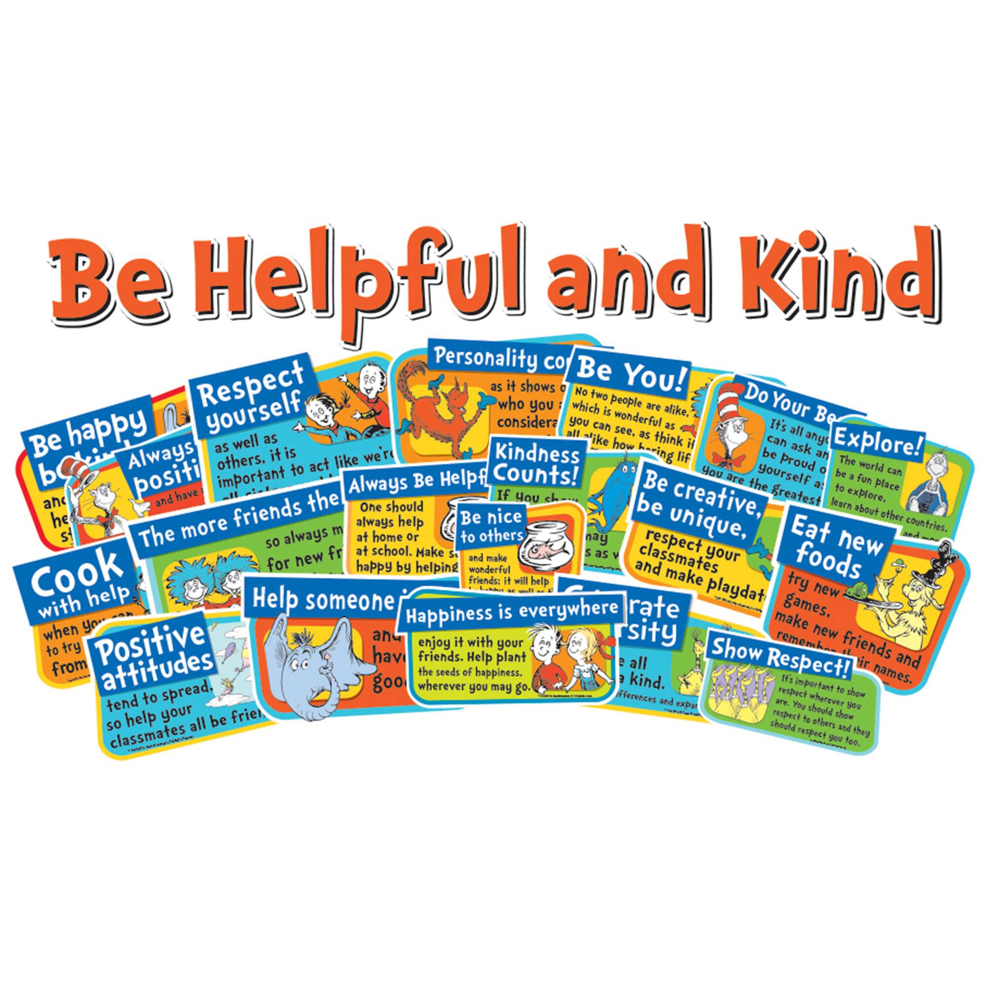 Eureka® Dr. Seuss™ Be Kind & Helpful Bulletin Board Set